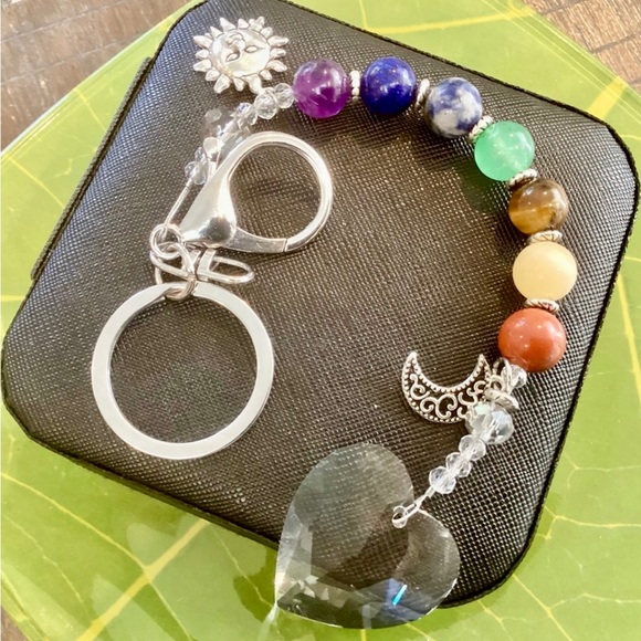 HOLD/SOLD FOR “J” COPY - 🌸🍂Handmade Chakra/ 💕Crystal Bag Char - Picture 1 of 6